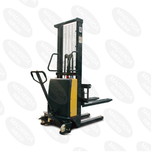 Semi-electric Stacker with Adjustable Forks