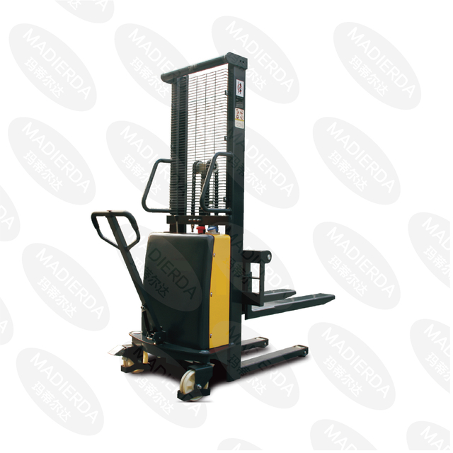 Semi-electric Stacker with Adjustable Forks
