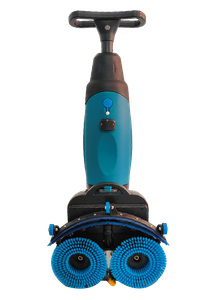 Folding floor scrubber